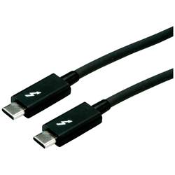 Roline USB kabel USB 3.2 Gen2 (USB 3.1 Gen2) Thunderbolt ™ (USB-C ®) zástrčka, Thunderbolt ™ (USB-C ®) zástrčka 1.00 m černá stíněný 11.02.9041