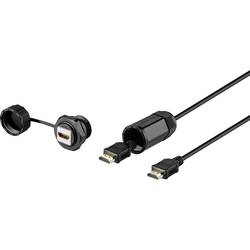 Renkforce RF-3770958 HDMI kabel [1x HDMI zástrčka - 1x HDMI zásuvka] černá vodotěsné 1.00 m