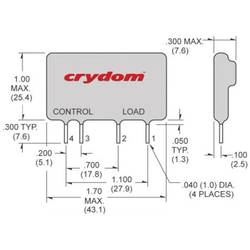Crydom polovodičové relé CXE240D5 5 A Spínací napětí (max.): 280 V/AC spínání při nulovém napětí 1 ks