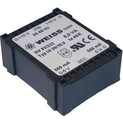 Weiss Elektrotechnik 83/234 transformátor do DPS 1 x 230 V 2 x 9 V/AC 6 VA 333 mA