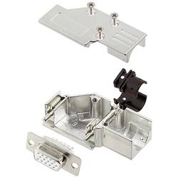 encitech DCMR09-FK-HDS15-W-K 6355-8066-11 sada D-SUB zásuvková lišta 90 ° Pólů: 15 pájecí kalíšek 1 ks