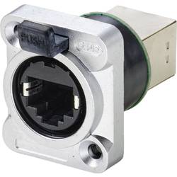 TRU COMPONENTS TC-9554640 Datový konektor RJ45 zásuvka, rovná Počet pólů 8P8C niklová 1 ks