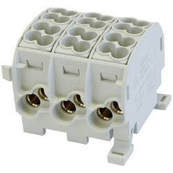 HoraeTec 080130-0-4 odbočovací svorka hlavního vedení šedá 3pólový 25 mm² Typ vodiče = L