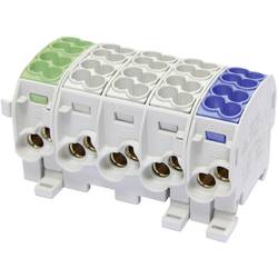 HoraeTec 080150-3-4 odbočovací svorka hlavního vedení 3barevná 5pólová 25 mm² Typ vodiče = PE, L, N