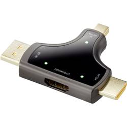Renkforce RF-3846636 DisplayPort / HDMI adaptér [3x zástrčka DisplayPort, mini DisplayPort zástrčka, HDMI zástrčka - 1x HDMI zásuvka] černá