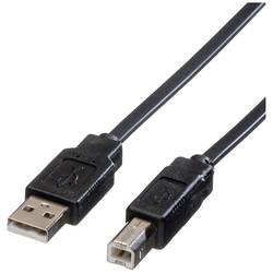 Roline USB kabel USB 2.0 USB-A zástrčka, USB-B zástrčka 0.80 m černá stíněný 11.02.8867