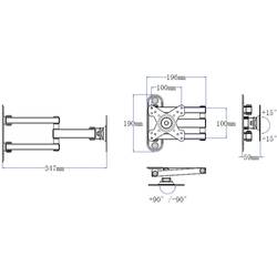 držák na zeď pro monitor SpeaKa Professional SP-MO-03, 25,4 cm (10) - 81,3 cm (32)