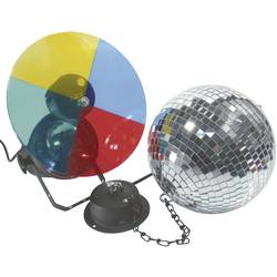 50101855 halogenová žárovka Disco koule, sada s hnacím motorkem, s otočným měničem barev 20 cm