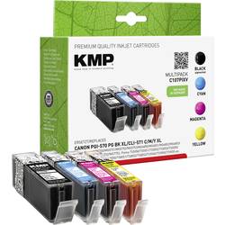 KMP Ink náhradní Canon PGI-570PGBK XL, CLI-571C XL, CLI-571M XL, CLI-571Y XL kompatibilní kombinované balení černá, azurová, purppurová, žlutá C107PIXV