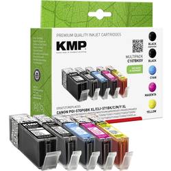 KMP Ink náhradní Canon PGI-570PGBK XL, CLI-571BK XL, CLI-571C XL, CLI-571M XL, CLI-571Y XL kompatibilní kombinované balení černá, foto černá, azurová,