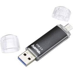 Hama FlashPen Laeta Twin USB paměť pro smartphony/tablety černá 32 GB USB 3.2 Gen 1 (USB 3.0), microUSB 2.0