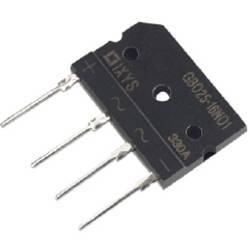 IXYS GBO25-16NO1 můstkový usměrňovač SIP-4 1600 V 25 A jednofázové
