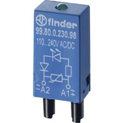 Finder zasouvací modul s diodou s LED diodou, s varistorem 99.80.0.024.98 Barvy světla (LED svítidlo): zelená Vhodné pro model (relé): Finder 84.84.2, Finder