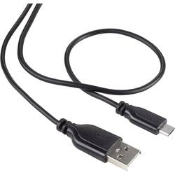 Renkforce USB kabel USB 2.0 USB-A zástrčka, USB Micro-B zástrčka 1.00 m černá SuperSoft opletení RF-4032111