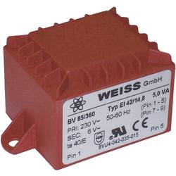Weiss Elektrotechnik 85/365 transformátor do DPS 1 x 230 V 1 x 24 V/AC 5 VA 208 mA