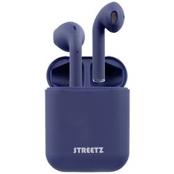 STREETZ TWS-0009 In Ear Headset Bluetooth® stereo modrá headset, Nabíjecí pouzdro, dotykové ovládání