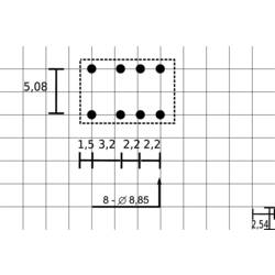 Fujitsu FTR-B3 CA 4,5V, FTR-B3 CA 4,5V relé do DPS, monostabilní, 1 cívka, 220 V/DC, 250 V/AC, 2 A, 1 ks