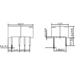 Fujitsu FTR-B3 CA 24V, FTR-B3 CA 24V relé do DPS, monostabilní, 1 cívka, 220 V/DC, 250 V/AC, 2 A, 1 ks