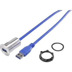 TRU COMPONENTS USB-21-BK USB konektor Typ A, 1.50 m, 1 ks