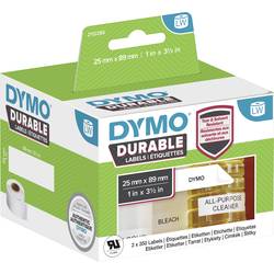 DYMO 2112285 etikety v roli 89 x 25 mm polypropylenová fólie bílá 700 ks trvalé univerzální etikety, Adresní nálepky