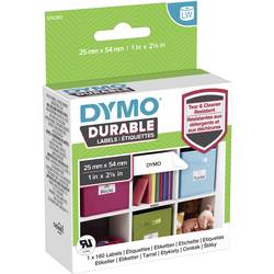 DYMO 2112283 etikety v roli 54 x 25 mm polypropylenová fólie bílá 160 ks trvalé univerzální etikety, Adresní nálepky