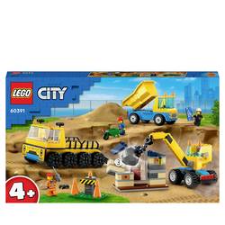 60391 LEGO® CITY Stavební vozidla a jeřáby se demokrční žárovkou