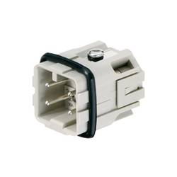 HDC insert, Male, 250 V, 22 A, No. of poles: 3, Screw connection, Size: 1