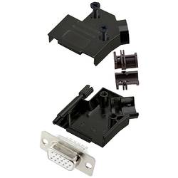 encitech D45ZK09-BK-HDS15-W-K 6355-8104-11 sada D-SUB zásuvková lišta 45 ° Pólů: 15 pájecí kalíšek 1 ks