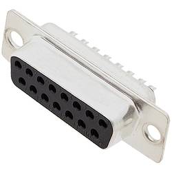 encitech DM15-SS 2101-0200-12 D-SUB zásuvková lišta 180 ° Pólů: 15 pájecí kalíšek 1 ks Tray