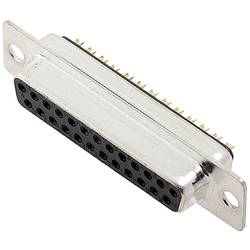 encitech DM25-SS 2101-0200-13 D-SUB zásuvková lišta 180 ° Pólů: 25 pájecí kalíšek 1 ks Tray