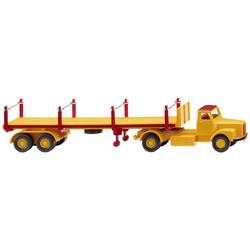 Wiking 051844 H0 model nákladního vozidla Scania Hladinová kladka, signální žlutá/karmínově červená