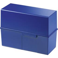 HAN Karteikasten 975-14 kartotéční box modrá max. počet karet: 500 karet DIN A5 na šířku víko lze použít jako další nosítka