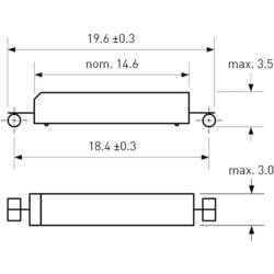 SMD jazýčkový kontakt série TH PIC PMC-1001THY, 1 rozpínací kontakt, 180 V/DC, 130 V/AC, 0.7 A, 10 W