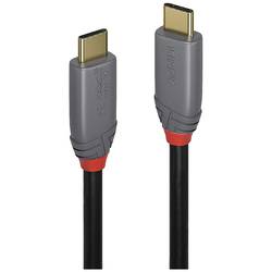 LINDY USB kabel USB 3.2 Gen2x2 USB-C ® zástrčka, USB-C ® zástrčka 0.50 m černá, šedá 36900