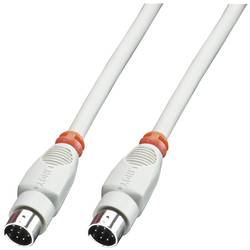 LINDY sériový kabel [1x mini DIN zástrčka - 1x mini DIN zástrčka], 5.00 m, šedá