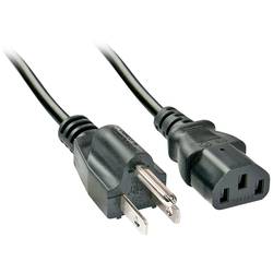LINDY napájecí kabel [1x USA zástrčka - 1x IEC C13 zásuvka 10 A] 2.00 m černá