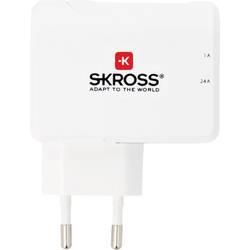 Skross SKROSS USB nabíječka do zásuvky (230 V) Výstupní proud (max.) 3.4 A Počet výstupů: 2 x USB zástrčka (M)