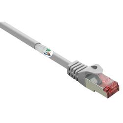 Renkforce RF-4724934 RJ45 síťové kabely, propojovací kabely CAT 6 S/FTP 2.00 m šedá s ochranou, pozlacené kontakty, samozhášecí 1 ks