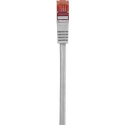 Renkforce RF-4724934 RJ45 síťové kabely, propojovací kabely CAT 6 S/FTP 2.00 m šedá s ochranou, pozlacené kontakty, samozhášecí 1 ks