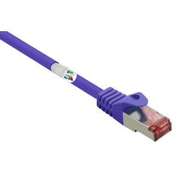 Renkforce RF-4724924 RJ45 síťové kabely, propojovací kabely CAT 6 S/FTP 5.00 m fialová s ochranou, pozlacené kontakty, samozhášecí 1 ks