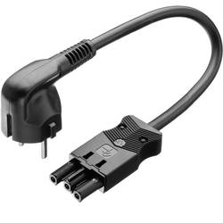 Adels-Contact AC 166 NLCGB/315 100 síťový připojovací kabel síťová zásuvka - úhlová zástrčka s ochranným kontaktem Počet kontaktů: 2 + PE černá 1.00 m 1 ks