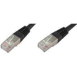 econ connect F6TP0,25SW RJ45 síťové kabely, propojovací kabely CAT 6 S/FTP 0.25 m černá párové stínění 1 ks