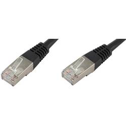 econ connect F6TP1SW RJ45 síťové kabely, propojovací kabely CAT 6 S/FTP 1.00 m černá párové stínění 1 ks