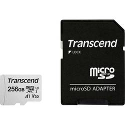 Transcend Premium 300S paměťová karta microSDXC 256 GB Class 10, UHS-I, UHS-Class 3, v30 Video Speed Class, A1 Application Performance Class vč. SD adaptéru