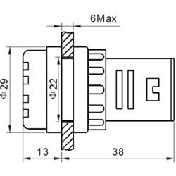 TRU COMPONENTS 140412 indikační LED zelená 230 V/AC 20 mA