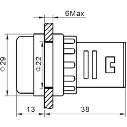 TRU COMPONENTS 140397 indikační LED červená 230 V/AC