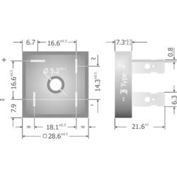 Diotec KBPC3510FP můstkový usměrňovač KBPC 1000 V 35 A jednofázové