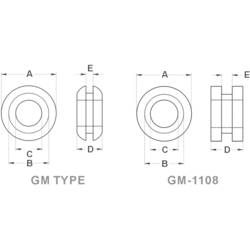 TRU COMPONENTS TC-GMCQR-1006203 kabelová průchodka uzavřená Průměr svorky (max.) 6.4 mm Tloušťka montážní desky (max.) 1.7 mm PVC černá 100 ks