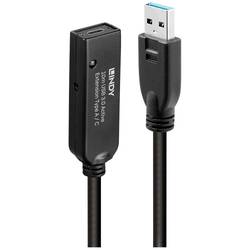 LINDY USB kabel USB 3.2 Gen1 (USB 3.0 / USB 3.1 Gen1) USB-A zástrčka, USB-C ® zásuvka 10.00 m černá 43376