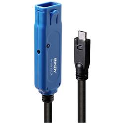LINDY USB kabel USB 3.2 Gen1 USB-A zásuvka, USB-C ® zástrčka 8.00 m černá/modrá 43381